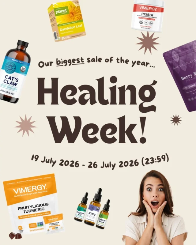 Healing Week 2026 begins this Sunday, 19 July! (Swipe left 👈) When the sale begins, remember to log in your membership account (free to sign up if you haven't) and apply the coupon code HEALINGWEEK26 at the checkout page (you must see the code and discount in the order summary) before you click "Place Order"!