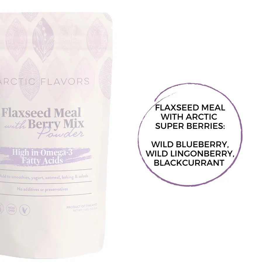 Arctic Flavors Flaxseed Meal with Berry Mix Powder Arctic Flavors Flaxseed Meal with Berry Mix Powder