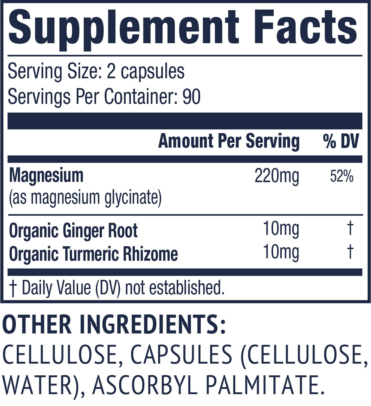 Vimergy Magnesium Glycinate Label Vimergy Magnesium Glycinate 180 capsules Supplements Label