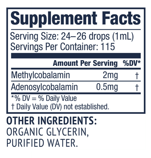 Vimergy Organic B12 30ml Label Vimergy Organic B12 115ml Supplements Label